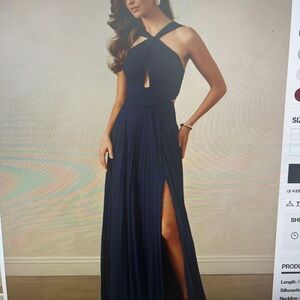 Dark navy bridesmaid dress